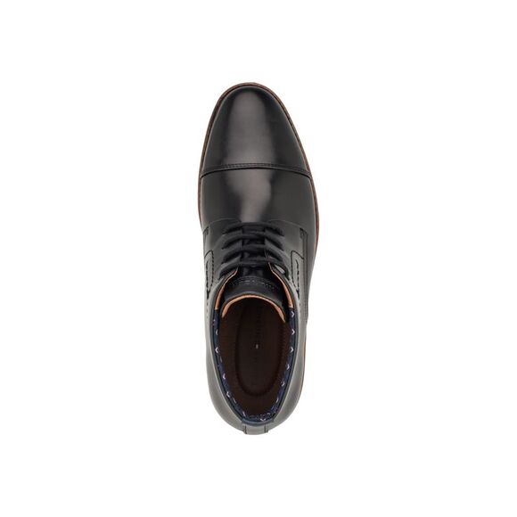 NWT TOMMY HILFIGER Mens Black Rawstin Cap Toe Lace-Up Dress Chukka Boots 8 M - Picture 3 of 5
